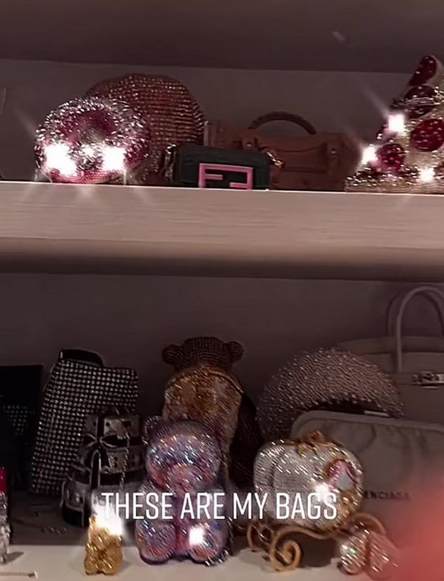 North West showed off its handbag collection worth thousands of dollars
