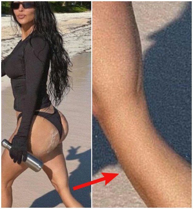 Kim Kardashian again the target of criticism - She deleted the photo due to terrible photoshopping