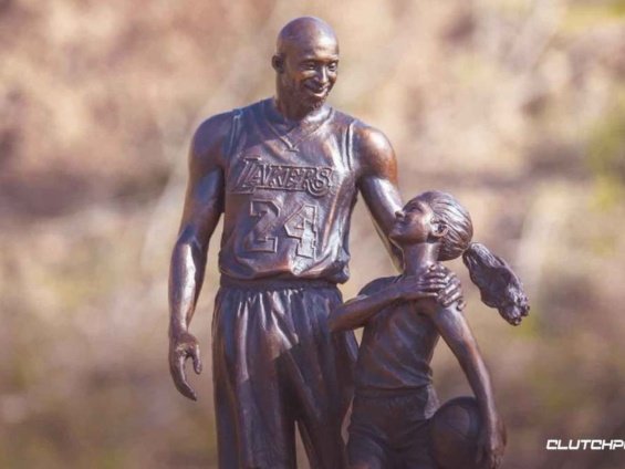 Statues of Kobe Bryant and his daughter Gianna placed at helicopter crash site for the 2-year anniversary of their death