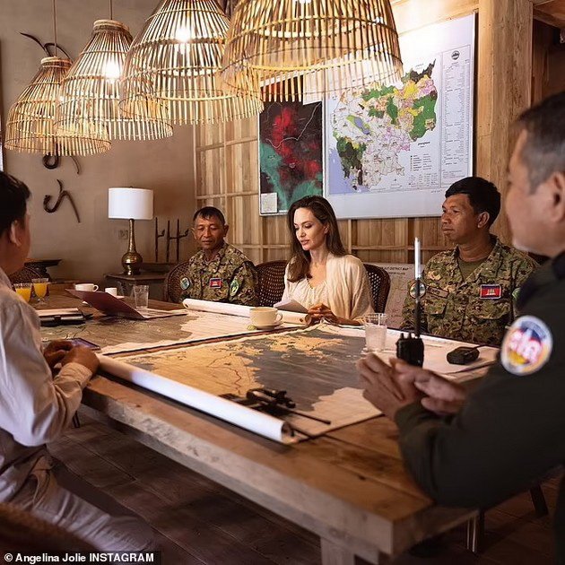 Angelina Jolie on a charity mission in Cambodia with her daughter Shiloh