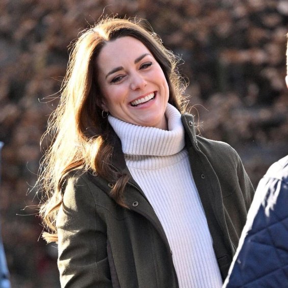 Duchess Catherine was chopping wood during a visit to a forest kindergarten in Copenhagen