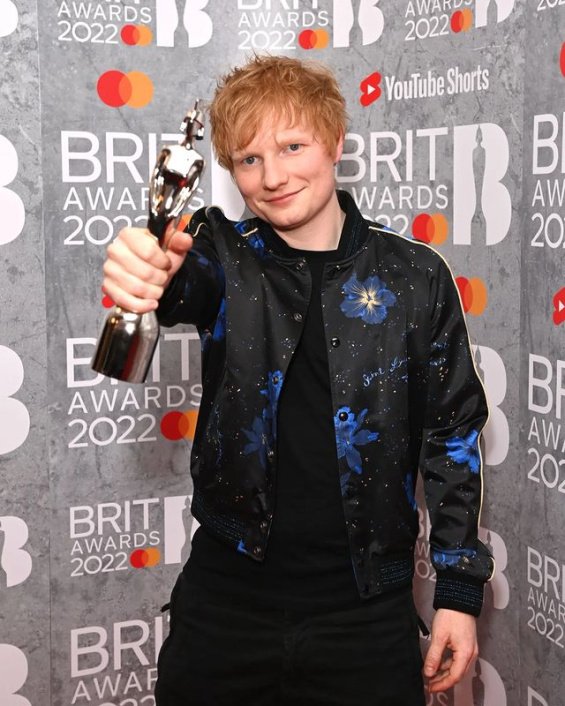 Ed Sheeran with his wife Cherry at the Brit Awards