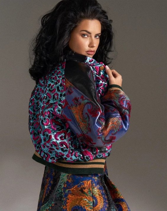 Adriana Lima poses in an editorial for Harper’s Bazaar Greece