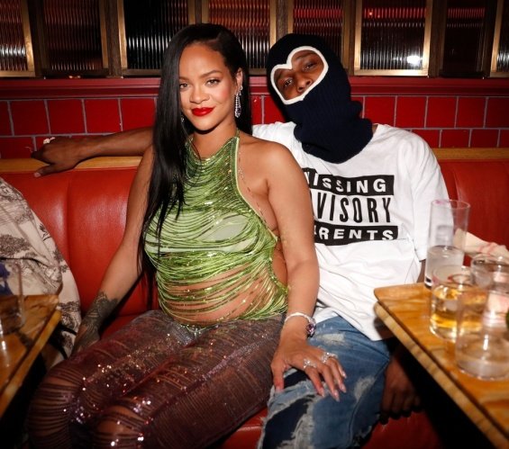 Rihanna with her beloved ASAP Rocky at an event - "I enjoy not having to hide my stomach"