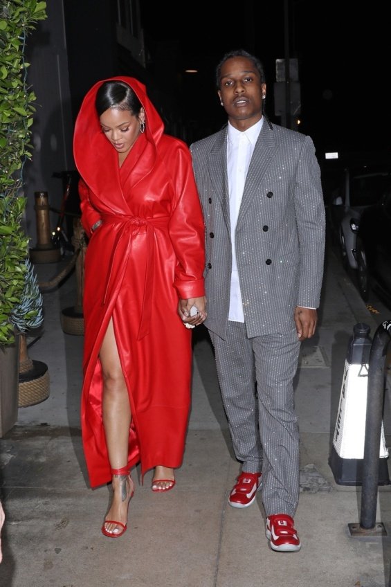 Rihanna with her beloved ASAP Rocky at an event - "I enjoy not having to hide my stomach"