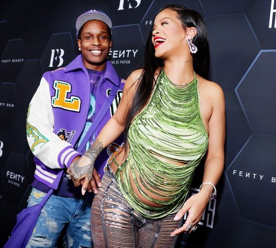 Rihanna with her beloved ASAP Rocky at an event - "I enjoy not having to hide my stomach"