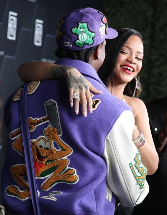 Rihanna with her beloved ASAP Rocky at an event - "I enjoy not having to hide my stomach"