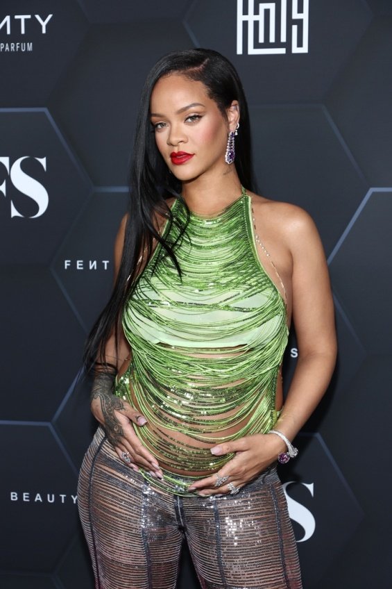 Rihanna with her beloved ASAP Rocky at an event - "I enjoy not having to hide my stomach"