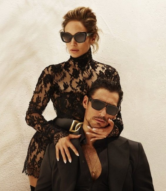 Jennifer Lopez poses sexy in Dolce & Gabbana eyewear campaign with David Gandy