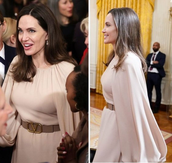 Angelina Jolie with her daughter Zahara at the White House