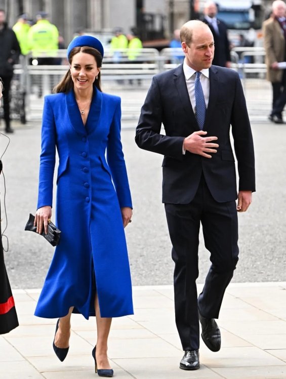 Duchess Catherine in elegant styling at a ceremony in London