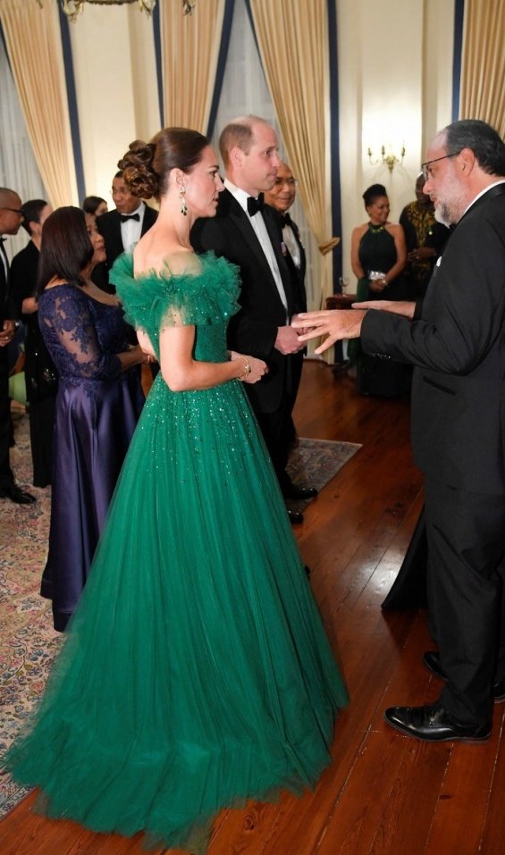 Duchess Catherine and Prince William elegant at a Jamaican reception