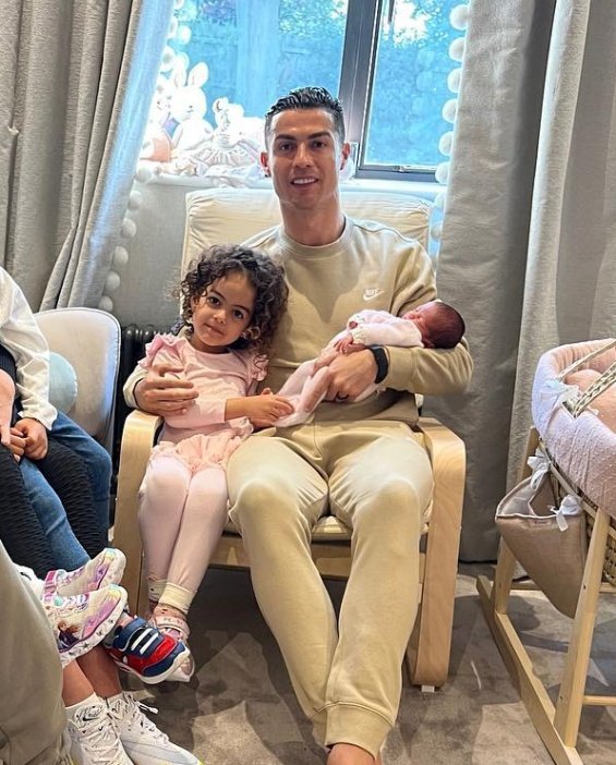 Cristiano Ronaldo shared the first photo with his newborn daughter after the death of his son