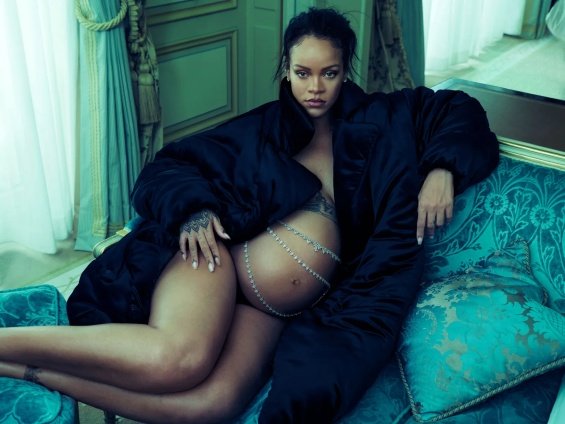 Rihanna filmed a pregnancy photoshoot for Vogue: "My body is doing amazing things now and I will not be ashamed of it"