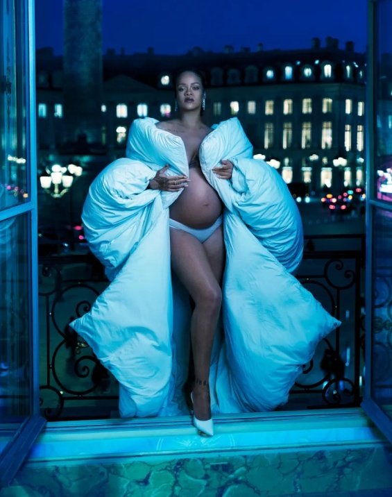 Rihanna filmed a pregnancy photoshoot for Vogue: "My body is doing amazing things now and I will not be ashamed of it"