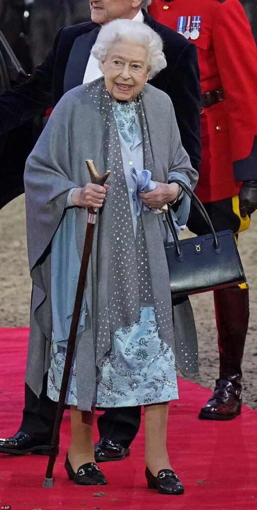 Queen Elizabeth appeared with a smile at an event marking 70th anniversary of her reign