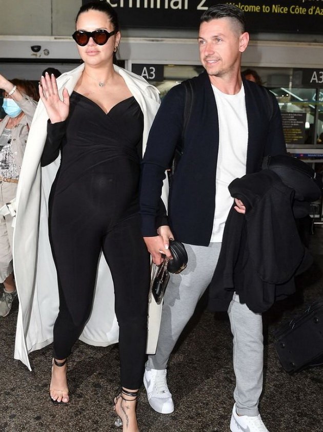 Adriana Lima arrived in Cannes in late pregnancy in a black jumpsuit