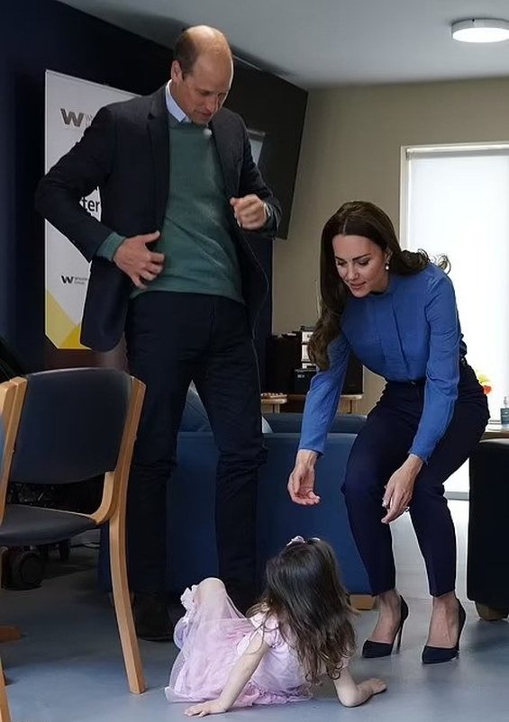 Prince William hugs an older man overwhelmed by emotions on a tour with Catherine in Scotland