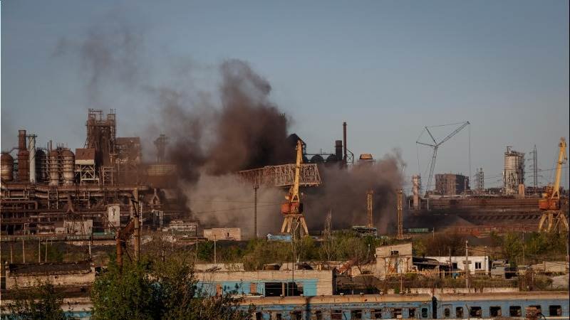 At least 100 civilians are still at the Azovstal steel plant