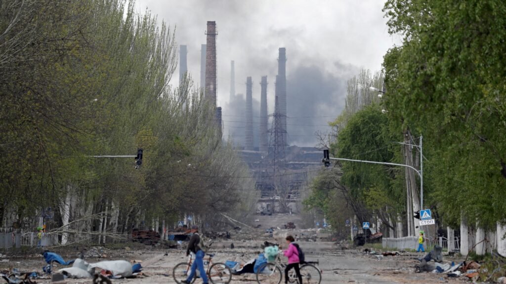 At least 100 civilians are still at the Azovstal steel plant