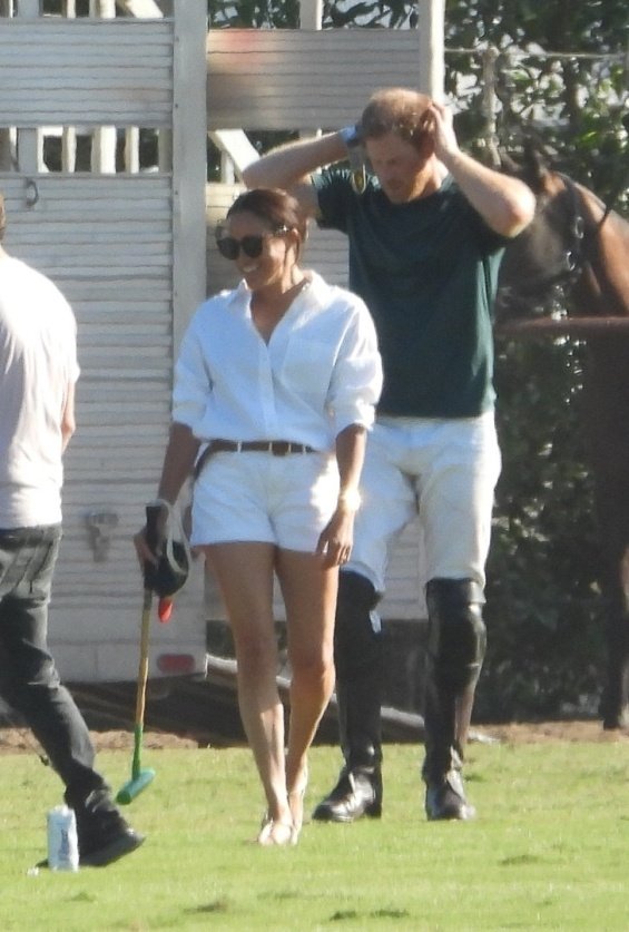 Meghan Markle cheers for Prince Harry at polo matches