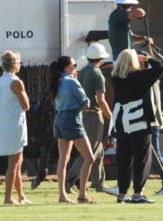 Meghan Markle cheers for Prince Harry at polo matches