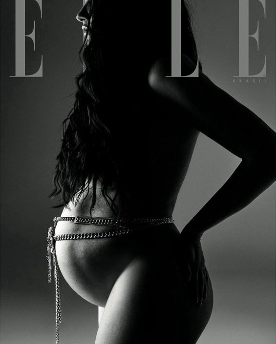 Pregnant Adriana Lima in a new photoshoot for Elle Brazil