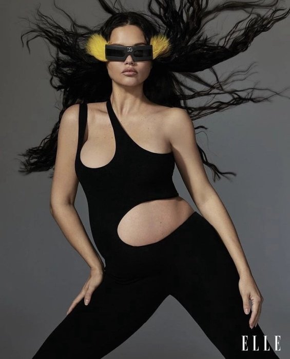 Pregnant Adriana Lima in a new photoshoot for Elle Brazil