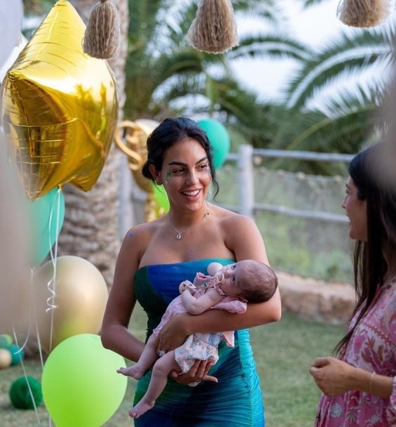 Ronaldo and Georgina with their five children at their eldest son's birthday party in Mallorca