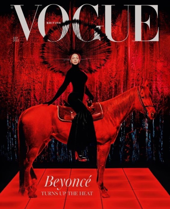 Beyoncé in an editorial for Vogue after announcing a new album