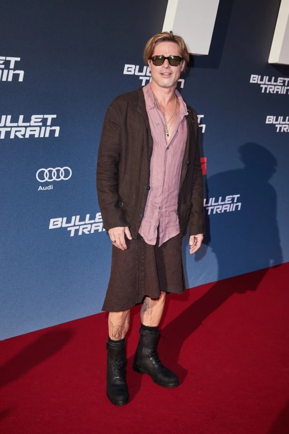 Brad Pitt in a skirt