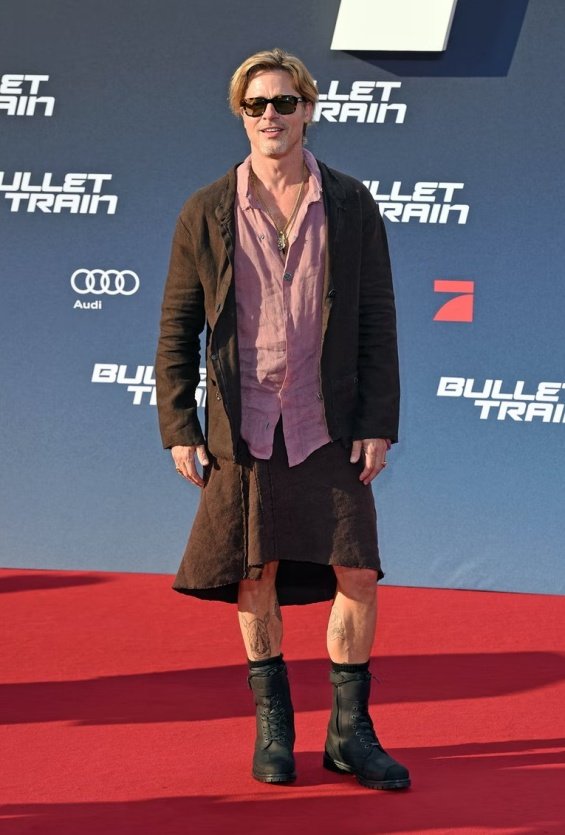 Brad Pitt in a skirt