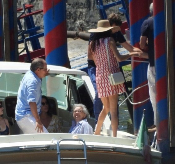 George and Amal Clooney were photographed with their little twins on vacation in Italy