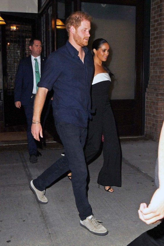 Meghan Markle photographed on an evening out with Prince Harry