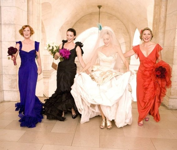 Carrie Bradshaw again in the iconic wedding dress