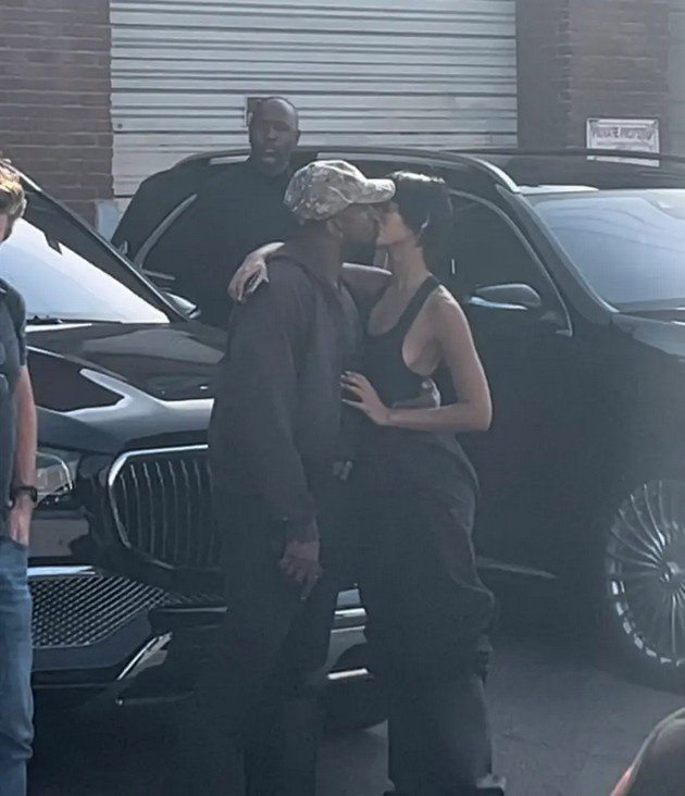 Kanye West kisses new girlfriend