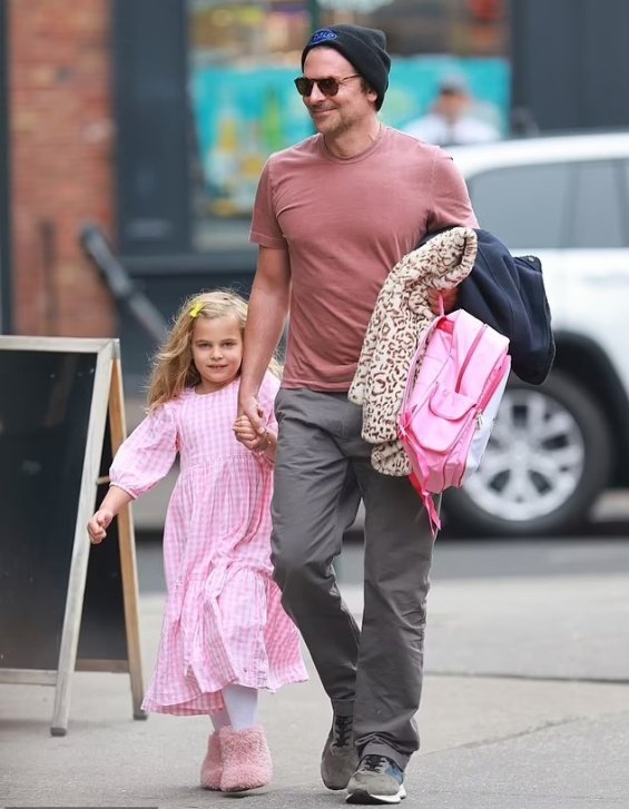 Bradley Cooper smiling with daughter Lea ahead of his 48th birthday
