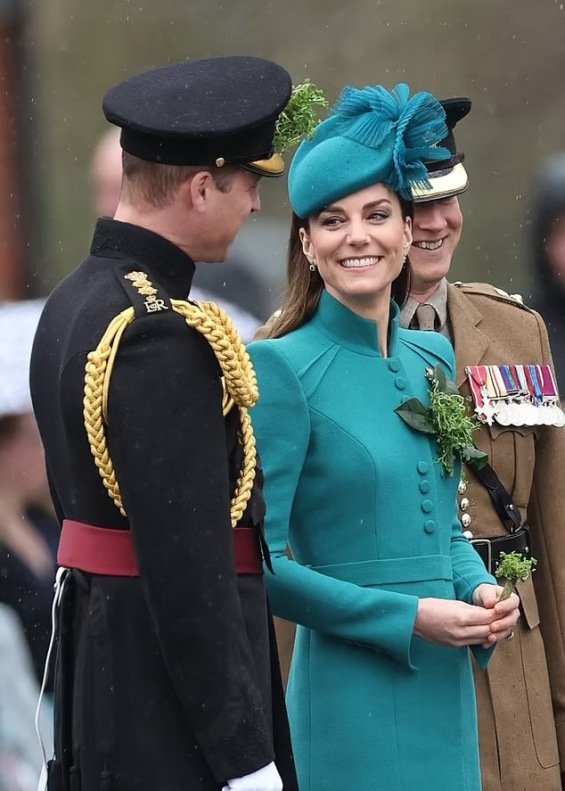 Princess Catherine elegant lady alongside Prince William for St. Patrick