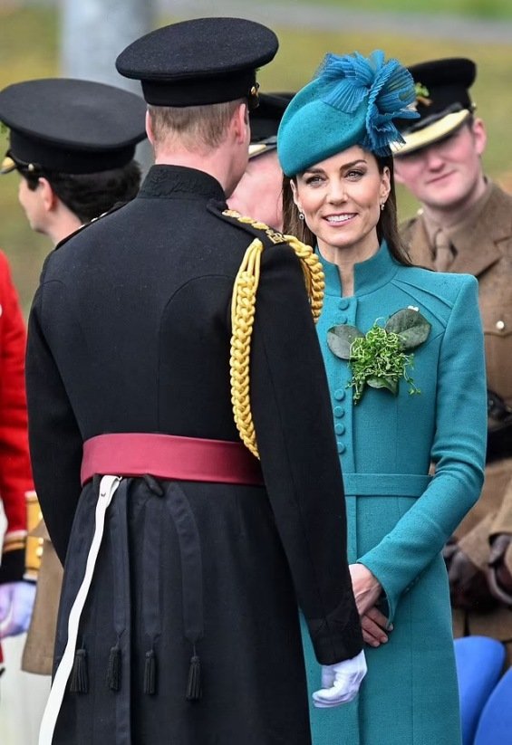 Princess Catherine elegant lady alongside Prince William for St. Patrick