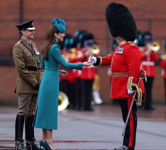 Princess Catherine elegant lady alongside Prince William for St. Patrick