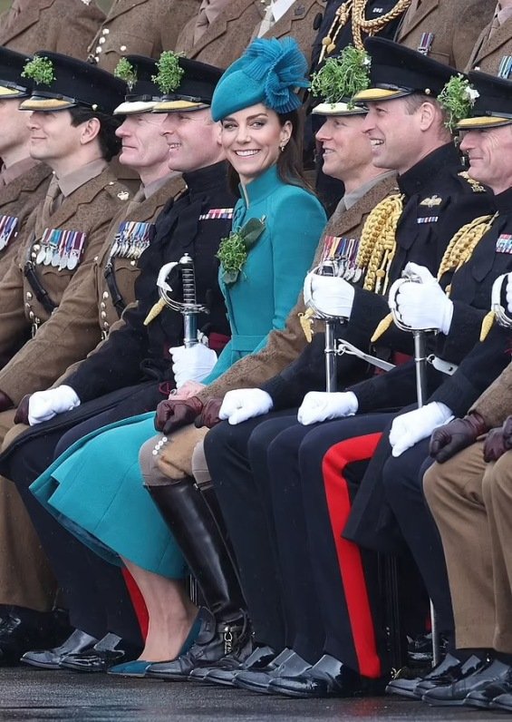 Princess Catherine elegant lady alongside Prince William for St. Patrick