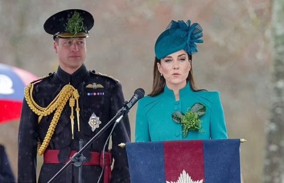 Princess Catherine elegant lady alongside Prince William for St. Patrick