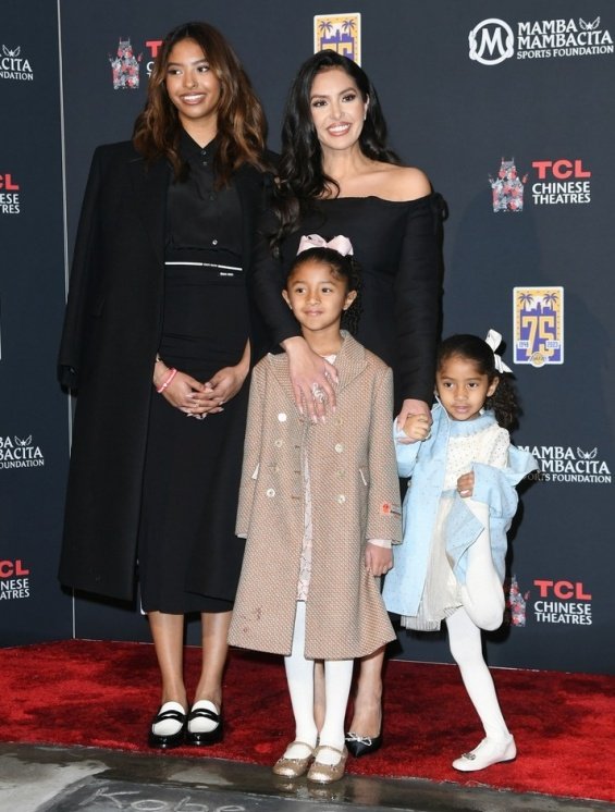 Vanessa Bryant and daughters of the late Kobe Bryant at an event in his honor: "We will always love you"