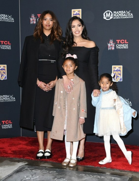 Vanessa Bryant and daughters of the late Kobe Bryant at an event in his honor: "We will always love you"