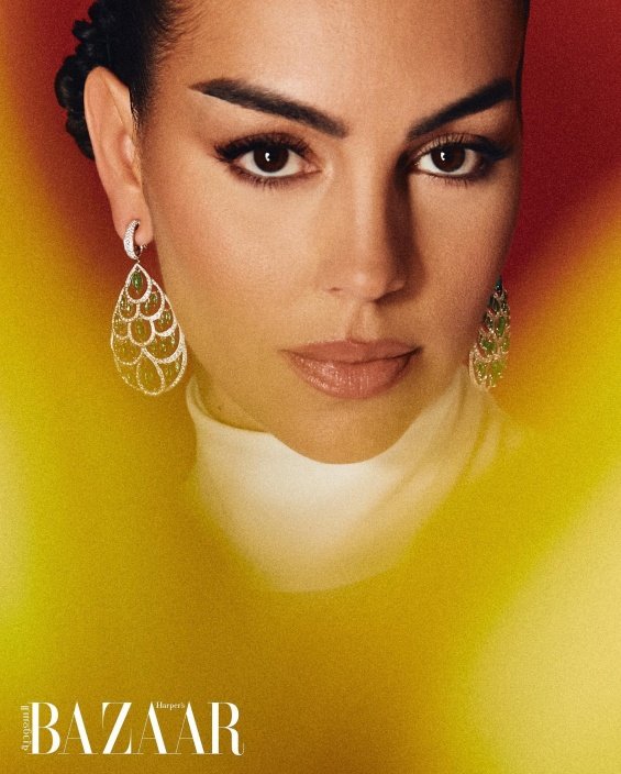 Georgina Rodriguez in an editorial for the Saudi edition of "Harper's Bazaar"