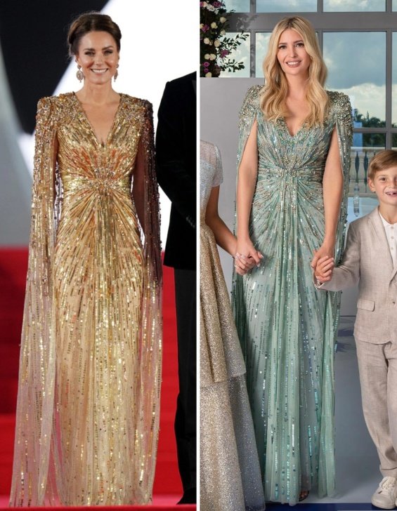 Princess Catherine and Ivanka Trump in the same creation with a different color (Style battle)