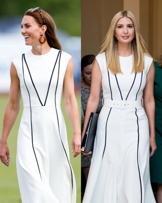 Princess Catherine and Ivanka Trump in the same creation with a different color (Style battle)