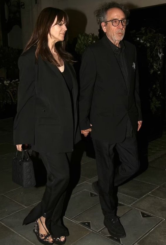 Monica Bellucci And Tim Burton For The First Time In Public After Confirming Their Romance