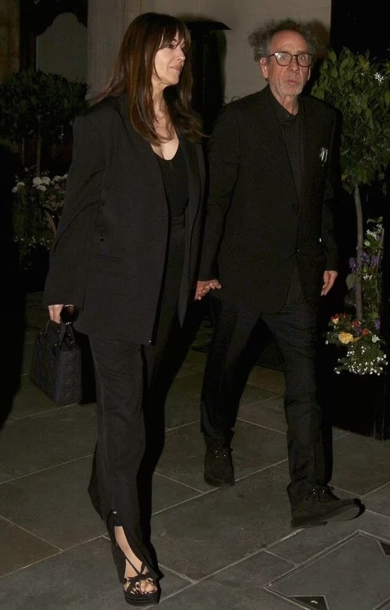 Monica Bellucci And Tim Burton For The First Time In Public After Confirming Their Romance