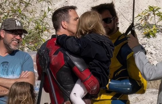 Ryan Reynolds Kisses Blake Lively On The Set Of 'Deadpool 3'